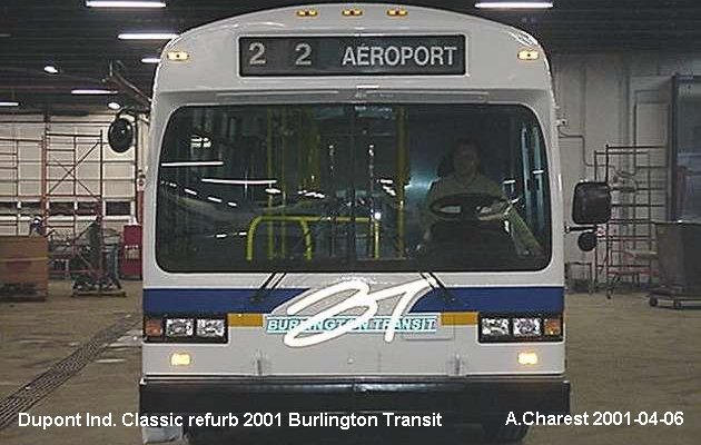 BUS/AUTOBUS: Dupont Industries Classic 2001 Burlington Transit Ont.