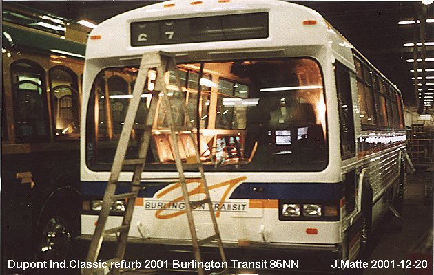 BUS/AUTOBUS: Dupont Industries Classic 1985 Burlington Transit Ont.