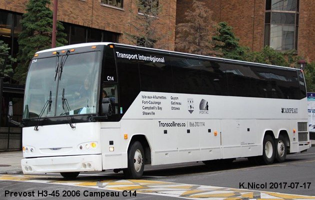 BUS/AUTOBUS: Prevost H3-45 2006 Campeau