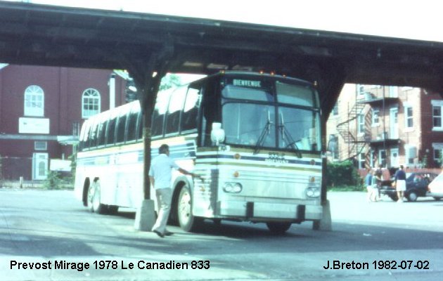 BUS/AUTOBUS: Prevost Le Mirage 1978 Canadien