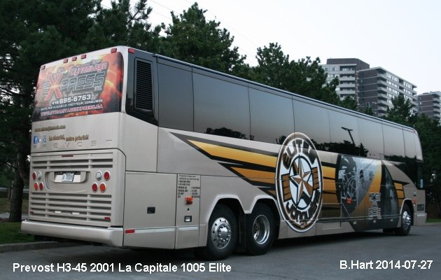 BUS/AUTOBUS: Prevost H3-45 2001 Capitale