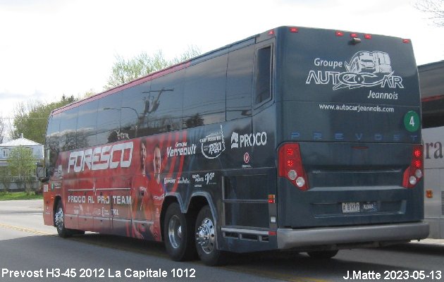 BUS/AUTOBUS: Prevost H3-45 2012 La Capitale