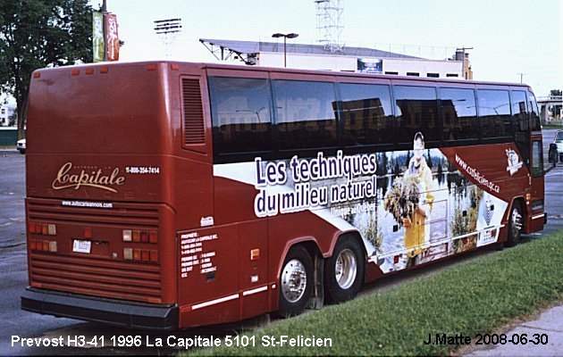 BUS/AUTOBUS: Prevost H3-41 1996 Capitale