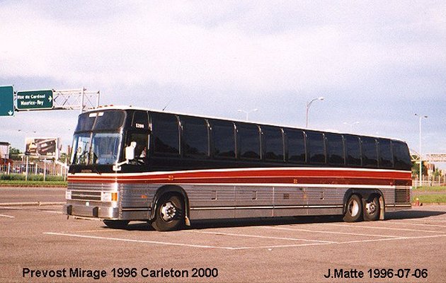 BUS/AUTOBUS: Prevost Mirage 1996 Carleton 2000