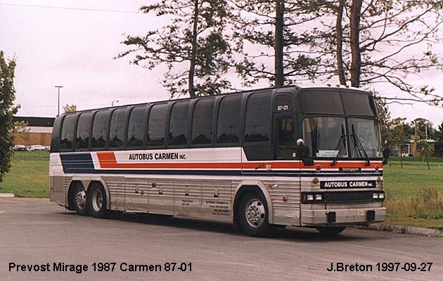 BUS/AUTOBUS: Prevost Le Mirage 1987 Carmen