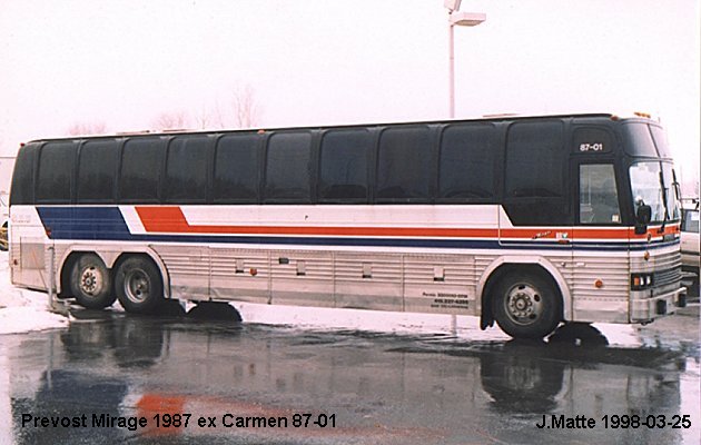 BUS/AUTOBUS: Prevost Le Mirage 1987 Prive