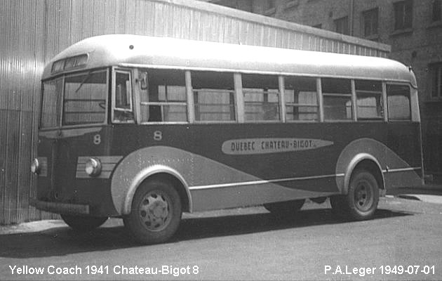 BUS/AUTOBUS: Yellow TG 2105 1941 Chateau-Bigot