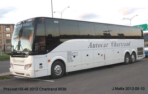 BUS/AUTOBUS: Prevost H3-45 2013 Chartrand