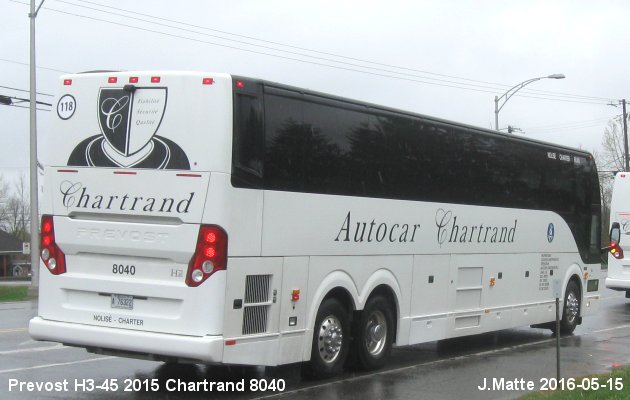 BUS/AUTOBUS: Prevost H3-45 2015 Chartrand