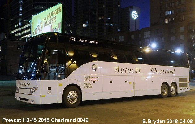 BUS/AUTOBUS: Prevost H3-45 2015 Chartrand