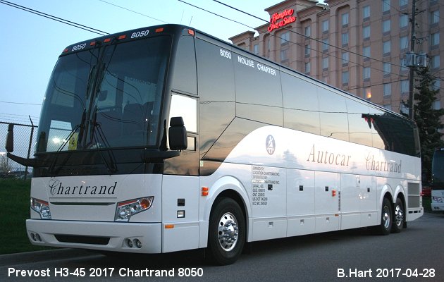 BUS/AUTOBUS: Prevost H3-45 2017 Chartrand