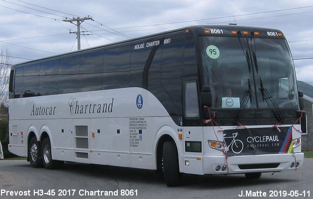 BUS/AUTOBUS: Prevost H3-45 2017 Chartrand