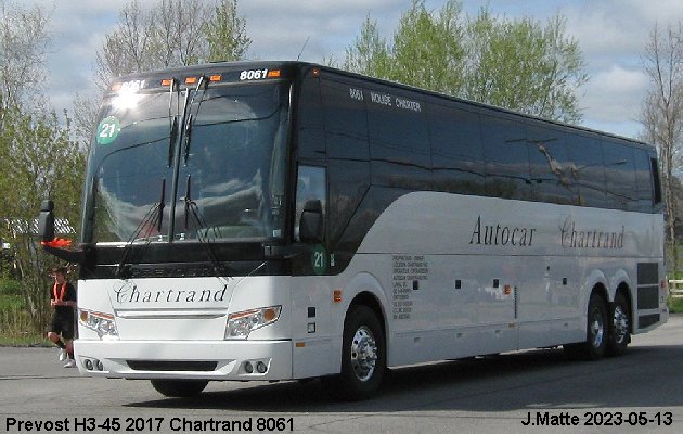 BUS/AUTOBUS: Prevost H3-45 2017 Chartrand