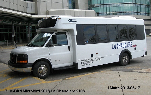 BUS/AUTOBUS: Blue Bird Microbird 2013 Chaudiere