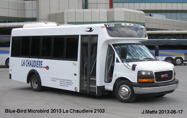 BUS/AUTOBUS: Blue Bird Microbird 2013 Chaudiere