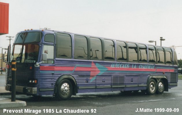 BUS/AUTOBUS: Prevost Mirage 1985 Chaudiere