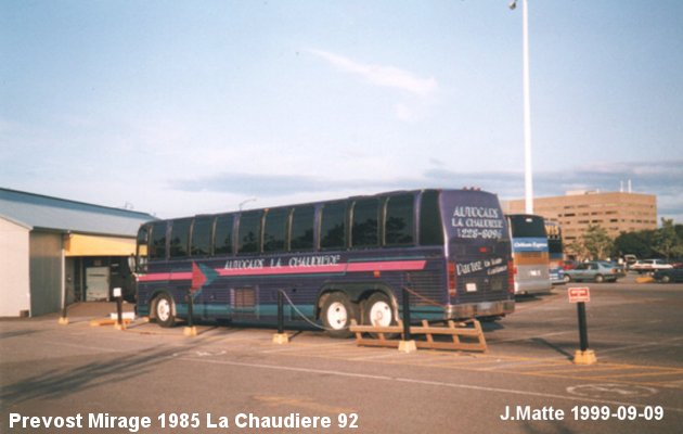 BUS/AUTOBUS: Prevost Mirage 1985 Chaudiere