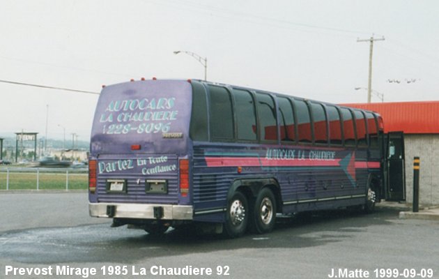 BUS/AUTOBUS: Prevost Mirage 1985 Chaudiere