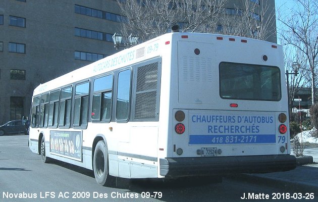 BUS/AUTOBUS: Novabus LFS ac 2009 Des Chutes