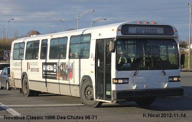 BUS/AUTOBUS: Novabus Classic 1996 Des Chutes