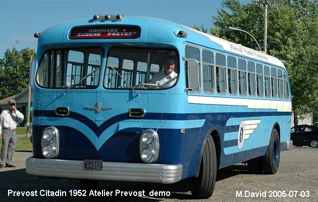 BUS/AUTOBUS: Prevost Citadin 1952 SPSte-Claire