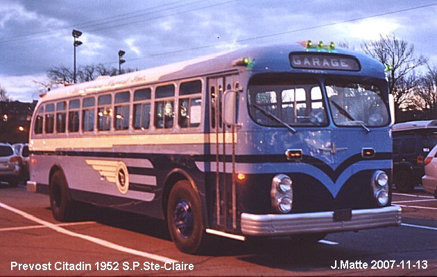 BUS/AUTOBUS: Prevost Citadin 1952 SPSte-Claire