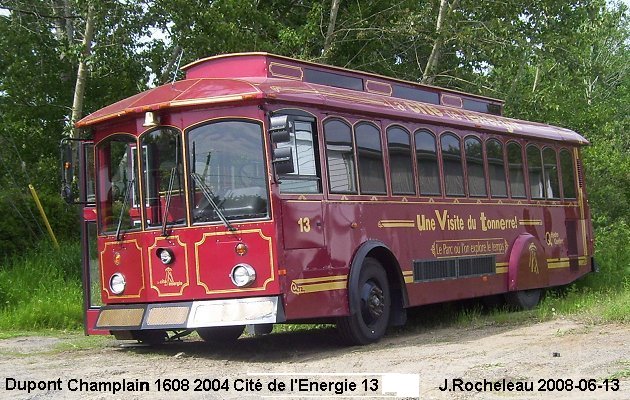 BUS/AUTOBUS: Dupontrolley Champlain 1608 2004 Cite Energie