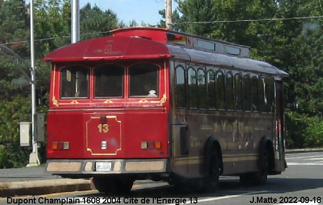 BUS/AUTOBUS: Dupontrolley Champlain 1608 2004 cite energie