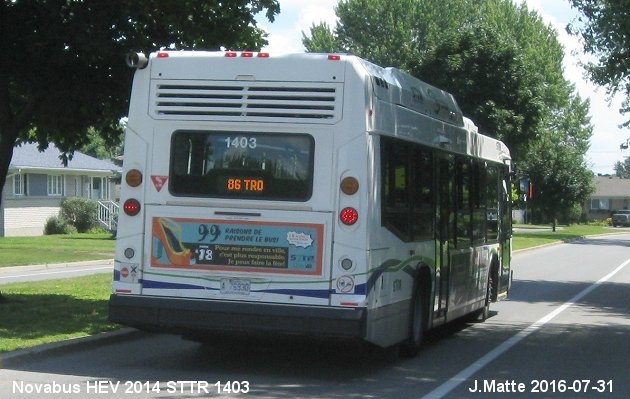 BUS/AUTOBUS: Novabus HEV 2014 STTR