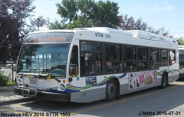 BUS/AUTOBUS: Novabus HEV 2015 STTR