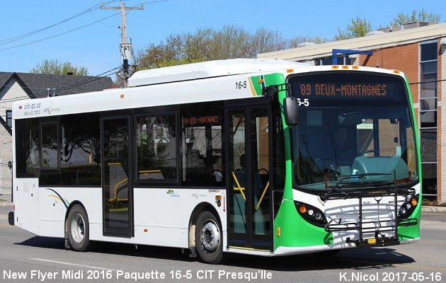 BUS/AUTOBUS: New Flyer MidiBus 2016 Paquette