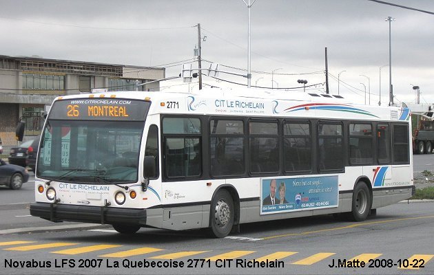 BUS/AUTOBUS: Novabus LFS40102 2007 La Quebecoise