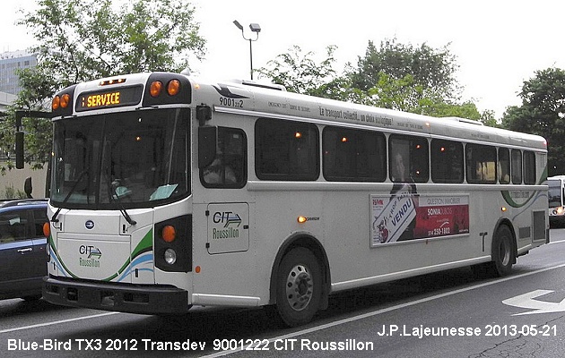 BUS/AUTOBUS: Blue Bird tx3 2012 Cit Roussillon