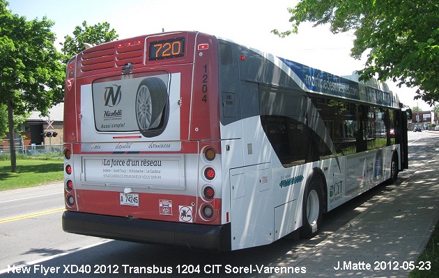 BUS/AUTOBUS: New Flyer XD 40 2012 Transbus