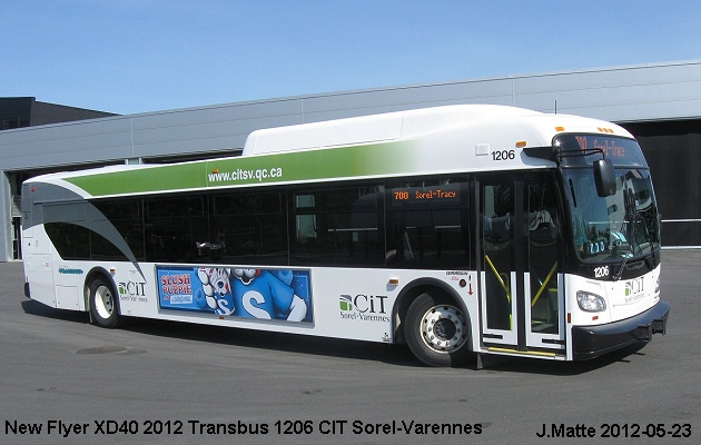 BUS/AUTOBUS: New Flyer XD 40 2012 Transbus