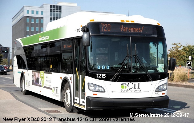 BUS/AUTOBUS: New Flyer XD 40 2012 Transbus