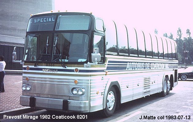 BUS/AUTOBUS: Prevost Le Mirage 1982 Coaticook