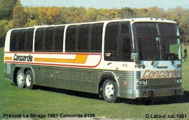 BUS/AUTOBUS: Prevost Mirage 1981 Concorde