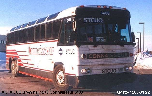 BUS/AUTOBUS: MCI MC 8 B Brewster 1978 Connaisseur