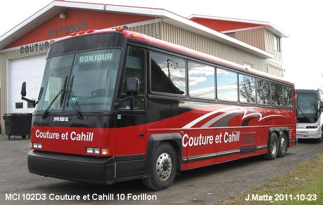 BUS/AUTOBUS: MCI 102D3 1994 Couture Cahill