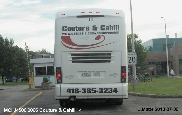 BUS/AUTOBUS: MCI J4500 2006 Couture & Cahill