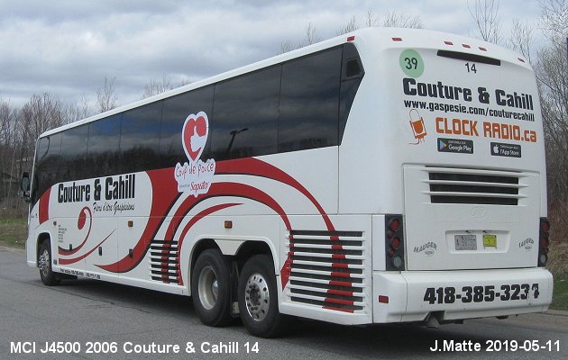 BUS/AUTOBUS: MCI J4500 2006 Couture & Cahill