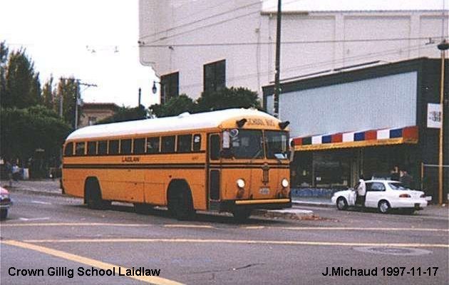 BUS/AUTOBUS: Crown/Gillig School 1990 Laidlaw (L.A)