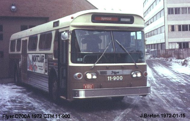 BUS/AUTOBUS: Flyer D 700A 1971 CTCUM