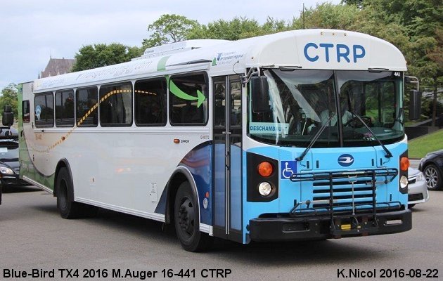 BUS/AUTOBUS: Blue Bird TX 4 2016 Auger M