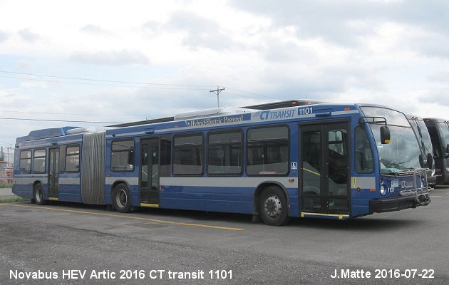 BUS/AUTOBUS: Novabus HEV artic 2016 Connecticut Transit