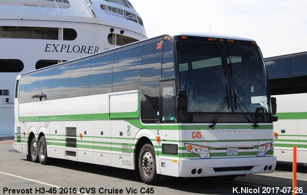 BUS/AUTOBUS: Prevost H3-45 2016 CVS Cruise