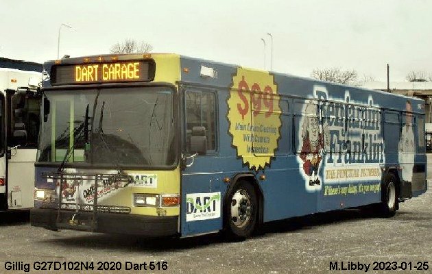 BUS/AUTOBUS: Gillig G27D102N4 2020 Dart