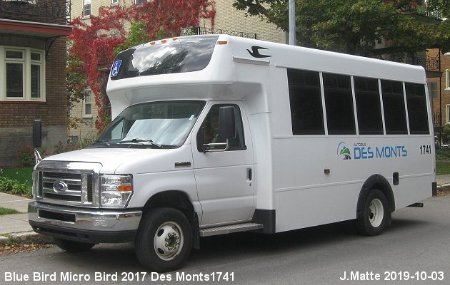 BUS/AUTOBUS: Blue Bird MicroBird 2017 Des Monts