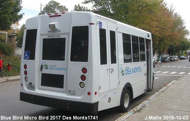 BUS/AUTOBUS: Blue Bird MicroBird 2017 Des Monts